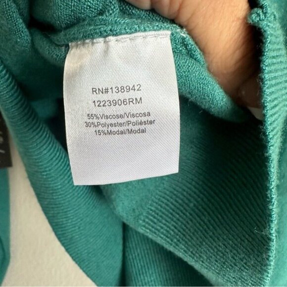 NWT Teal Embellished Sweater, Size L, Elegant Glam, Coquette Chic - Picture 8 of 11